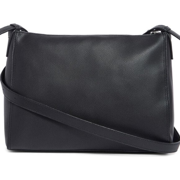 NEW $119 Tahari 13.5” large hobo crossbody bag purse black faux leather NWT - Picture 11 of 13